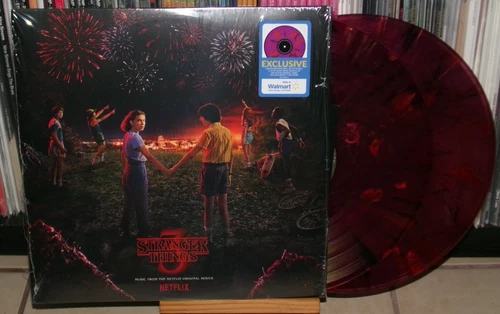 STRANGER THINGS 3 PURPLE SPLATTER COLOR LP MATERIAL GIRL CAN'T FIGHT WHO MADONNA