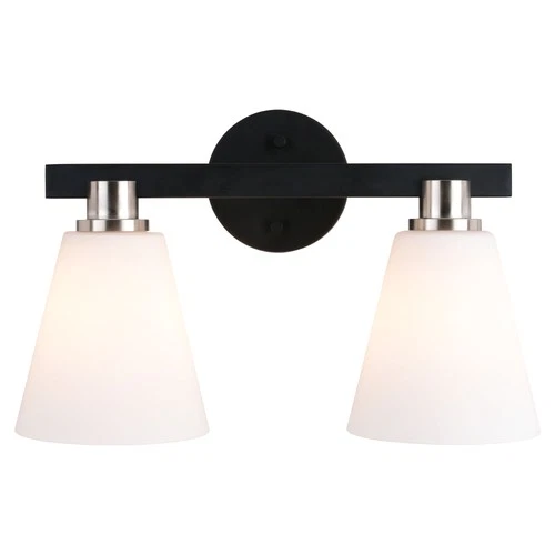 Vaxcel Lighting W0405 Vermont 2 Light 16"W Vanity Light - Black - Picture 9 of 11