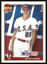 1991 Topps Traded Jason Giambi Rookie Card #45T ~ NM-MT ~. rookie card picture