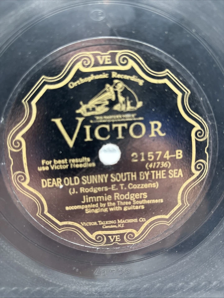 Jimmie Rodgers-My Little Old Home Town in New Orleans-Victor 21574 78 RPM VG+ - Image 4 of 4