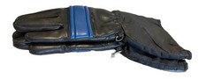 Vtg Large Men  s 1970s Snowmobile Insulated Lined Blue Striped Leather Gloves