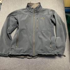 The North Face Men's Jacket Size L Gray Softshell Full Zip Fleece Apex Bionic