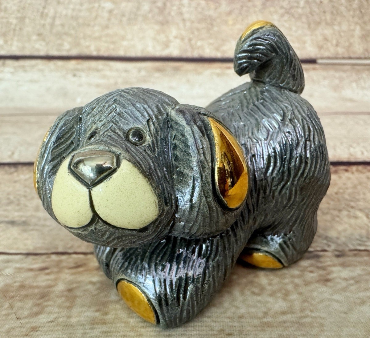 Artesania Rinconada De Rosa #1721 Silver Anniversary Blue Puppy