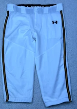 Under Armour Utility Baseball Knickers White With Gold Stripe Taper Fit