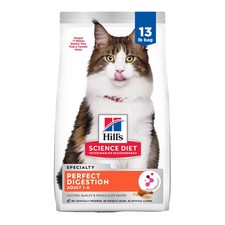 Hill's  Science Diet  Perfect Digestion Adult Dry Cat Food   Chicken - 13 Lb