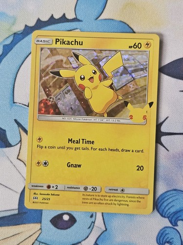 2021 Pokemon McDonald's 25th Anniversary Special Edition Pikachu Foil #25/25