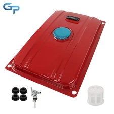 3.9 Gallon Secondary Universal Fuel Gas Tank Generator Filter Cap Petcock Gauge