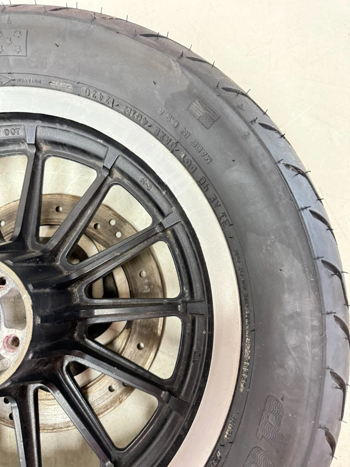 2004 HARLEY SPORTSTER R 16" Rear Wheel Rim Tire 13 Spoke Brake Rotor - Image 4 of 4