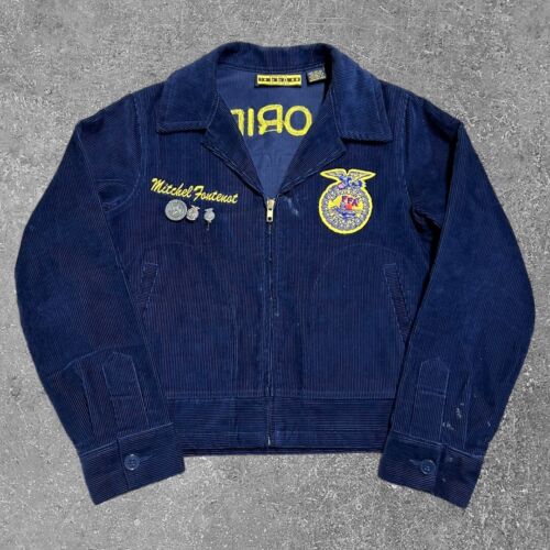 Vintage Blue Corduroy FFA Future Farmers of Americ