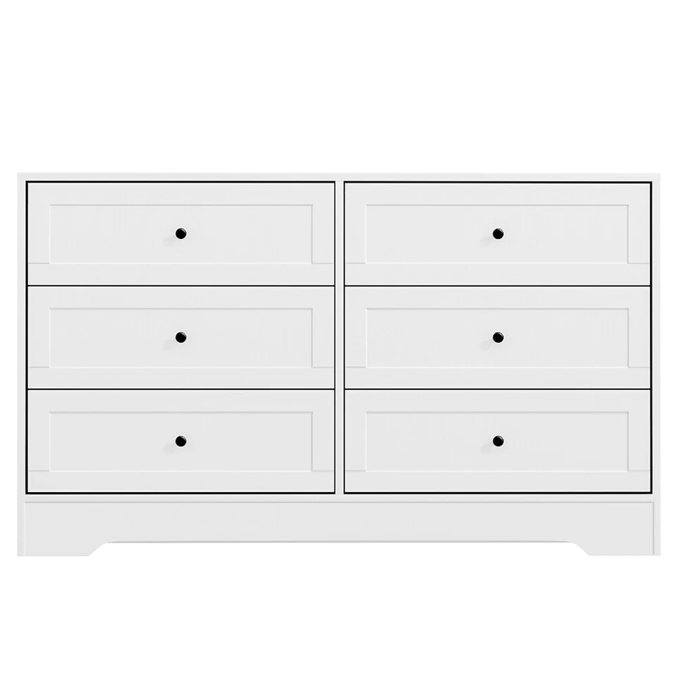 Artiss 6 Chest of Drawers Cabinet Dresser Table Tallboy Storage Bedroom White - image 3 of 4
