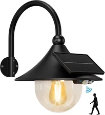 Solar Barn Light Outdoor with 3 Lighting Modes & Motion Sensing, Wall Mount Vint