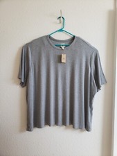 NWT Amazon Tencel Mens Plus Size 7XL Ribbed Stretch Gray Shortsleeve Tshirt