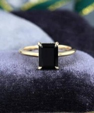 Black Onyx Silver Ring for women,Wedding Ring,Classic Engagement 925 Silver Ring