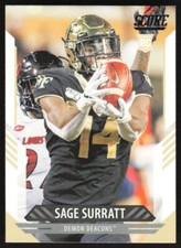 2021 Score Sage Surratt RC #331 Wake Forest Demon Deacons