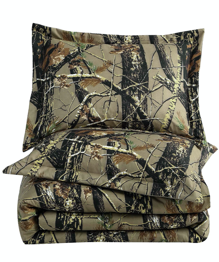 New Camouflage Queen Size Comforter Set Camo Bedding Outdoors Hunting