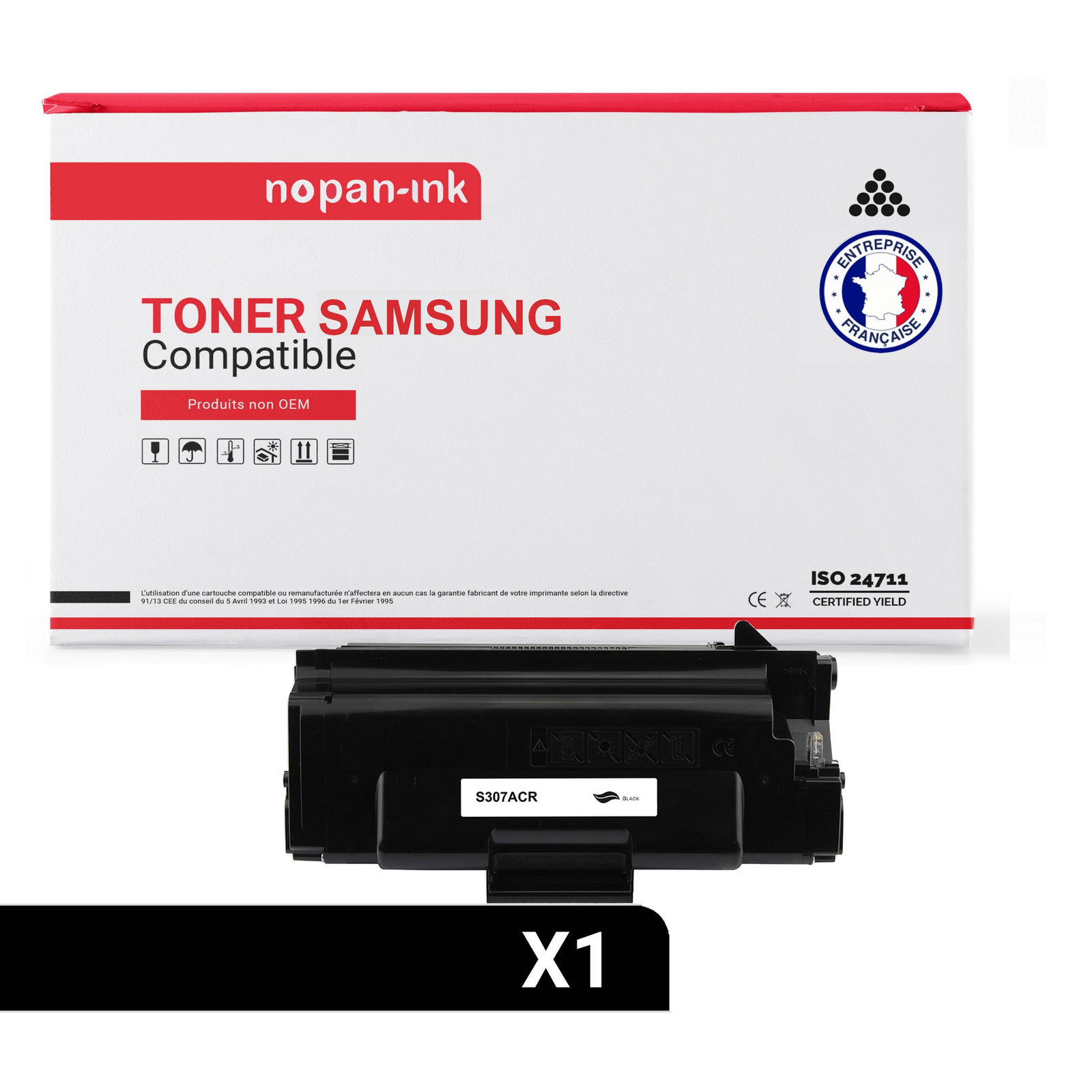 Toner SAMSUNG MLT-D307S noir cartouche compatible imprimante laser NOPAN-INK