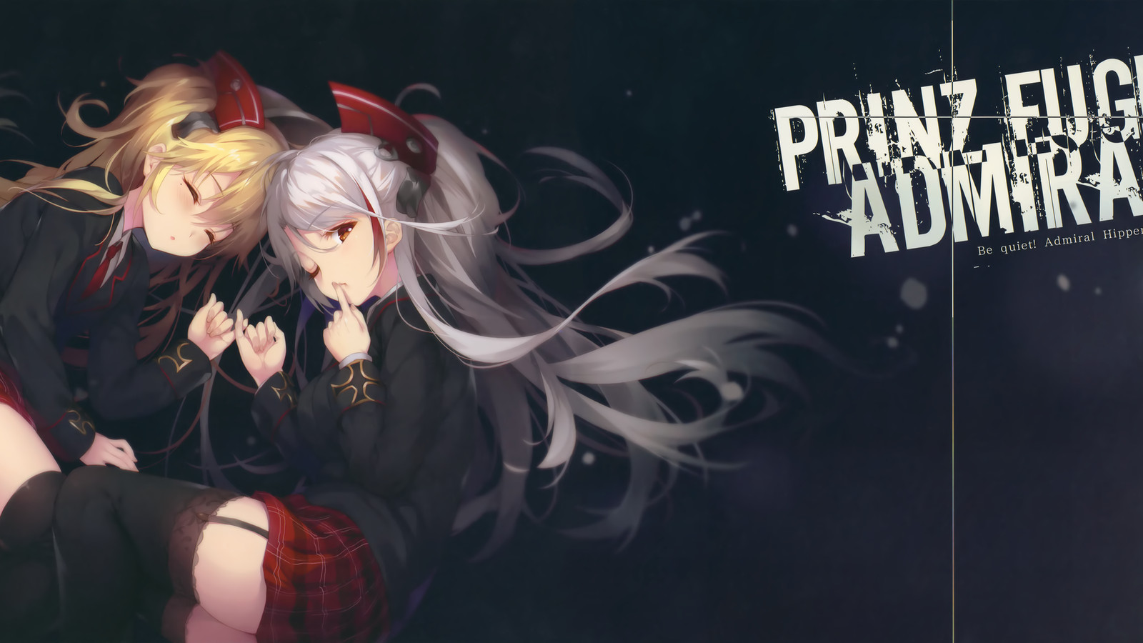 Anime azur lane admiral hipper prinz eugen school Playmat Gaming Mat Desk