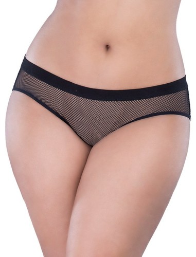 Women's Sexy See-Thru Fishnet Open Bottom Butt Bikini Briefs Knickers Bottomless - Picture 6 of 21