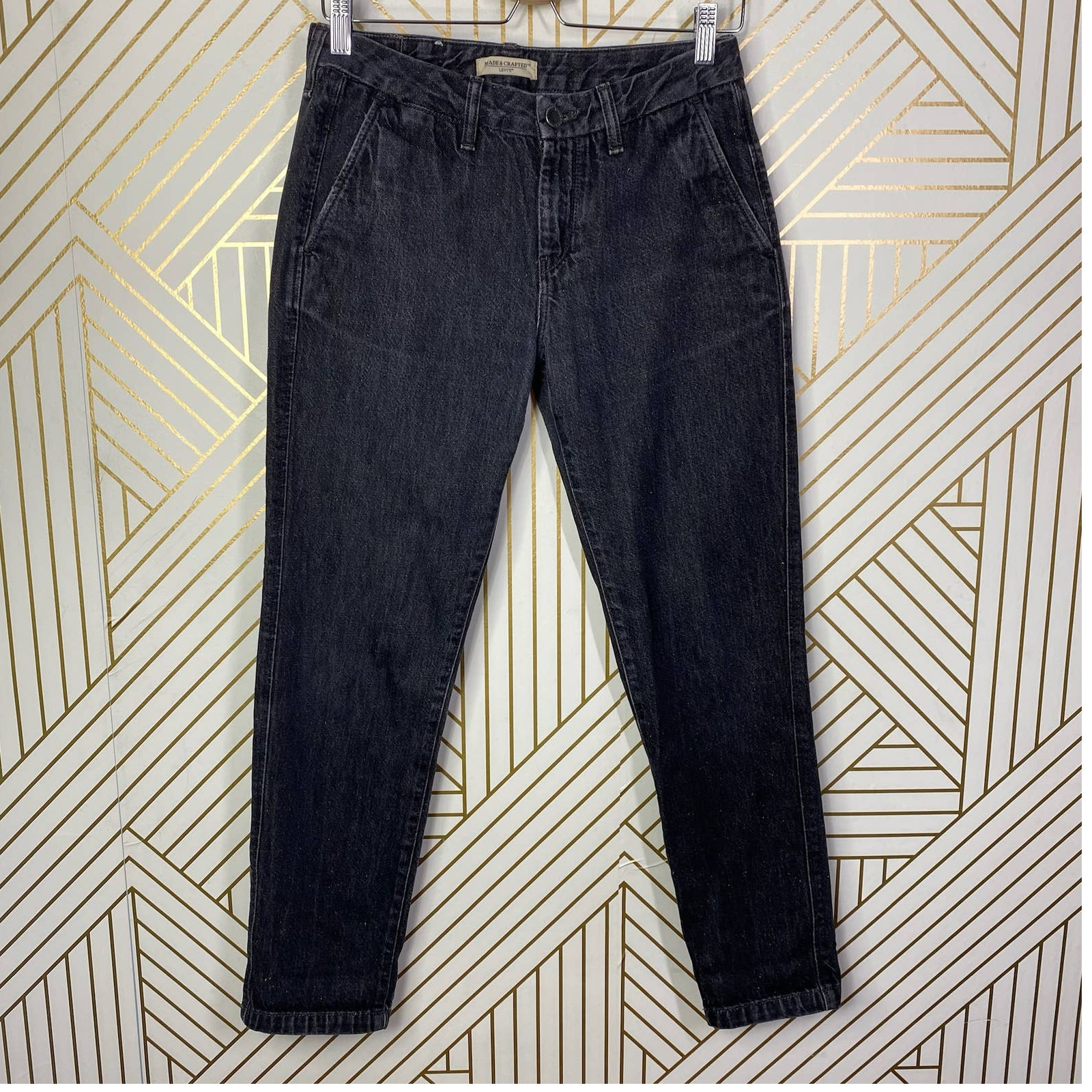 Levi’s Made & Crafted Black Rainbow Speckle Dot Slim Chino Jeans Size US 25