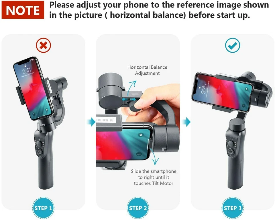 3-axis Gimbal Handheld Stabilizer for 6-inch Smartphone Samsung Huawei iPhone - Image 3 of 4