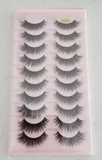 10Pairs 3D Mink Eyelashes Wispy Cross Fluffy Natural Extension Lashes Fst Shipng