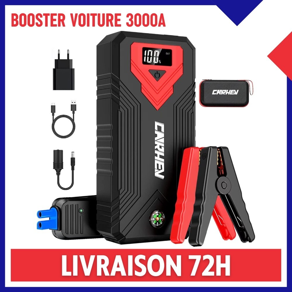 Booster batterie 3000A résistant au froid pour résoudre les pannes de voiture diesel et essence