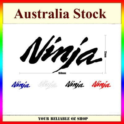 WHITE BLUE BLACK RED KAWASAKI Ninja Sticker Kit Decal Badge Emblem