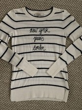 Women  s LOFT Striped Pullover Sweater- Size XS EUC 