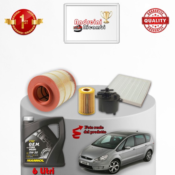 Kit Filter Und ÖLwechsel Ford S-Max 2.2 Tdci 129KW 175PS Ab 2013-image