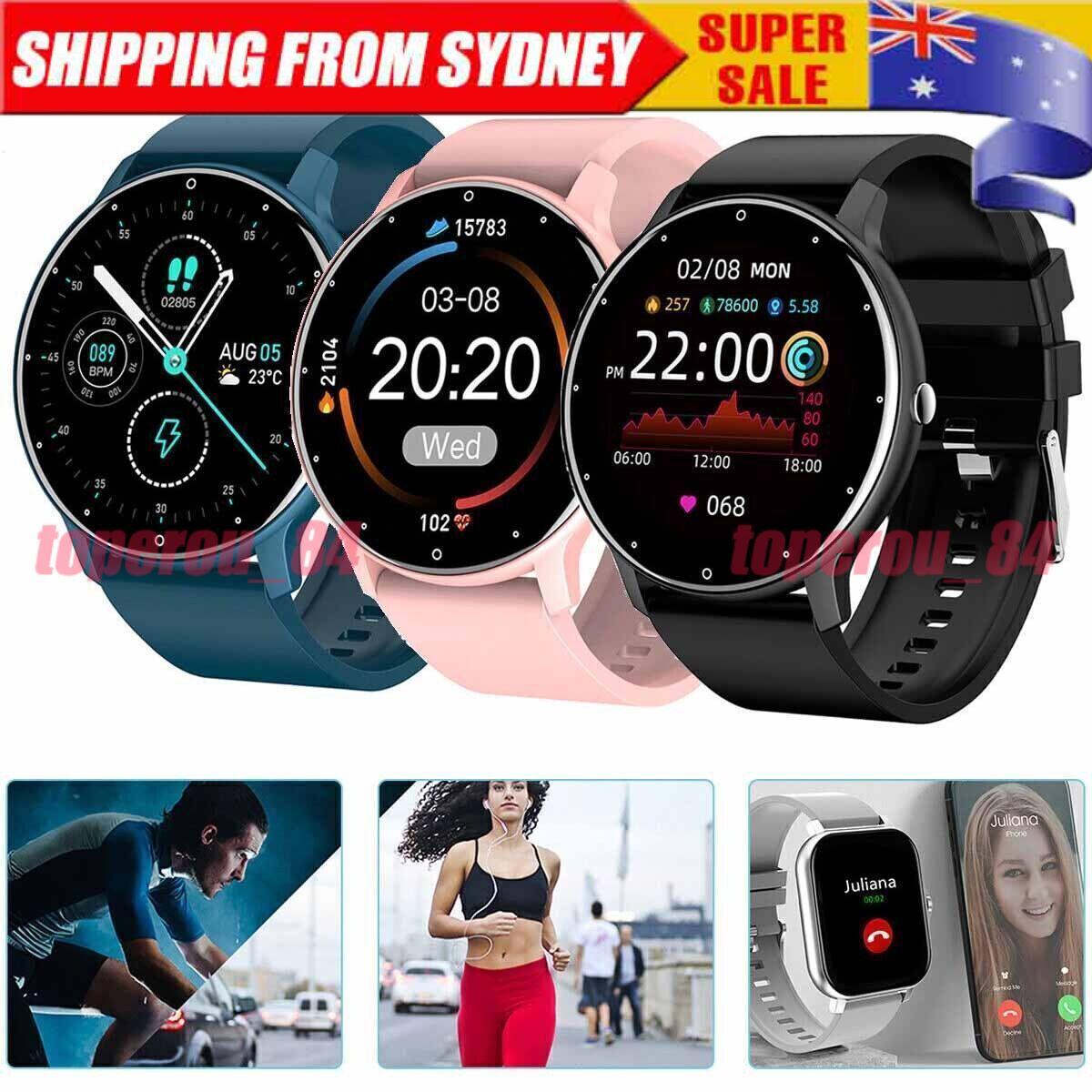 Smart Watch Fitness Tracker Blood Pressure Heart Rate Men Women Sport Watches !