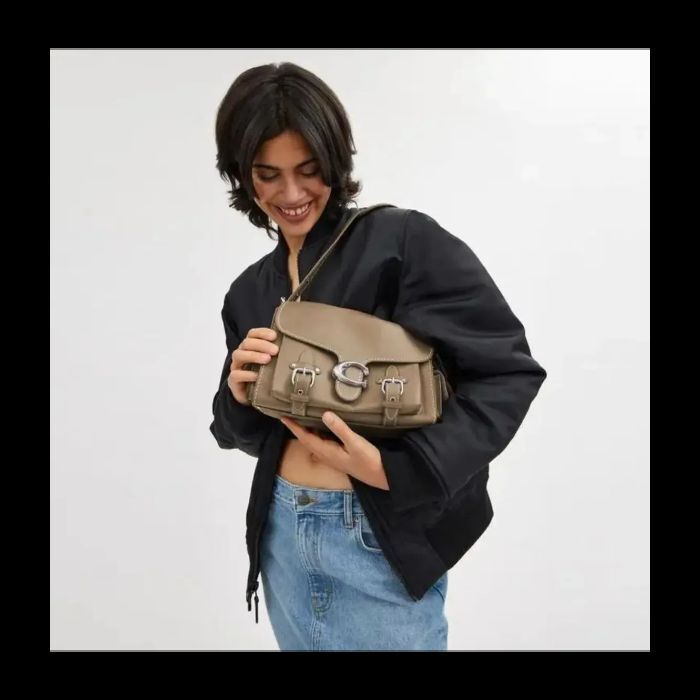コーチ ショルダーバッグ CT721 ブラック カーゴ ソフト タビー COACH CT721 Cargo Soft Tabby Black Leather Shoulder Bag