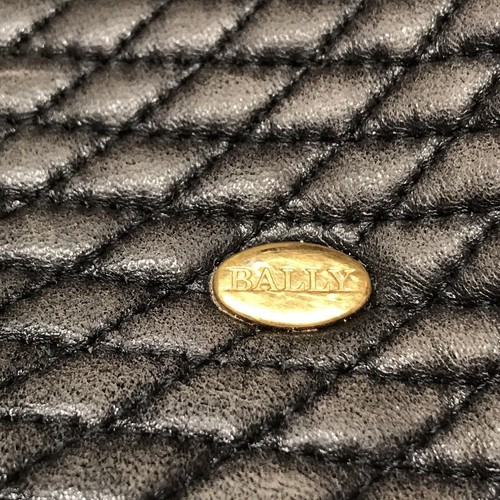 Vintage Bally Womens Leather Quilted Tote Bag Chain Dark Brown - Picture 3 of 12