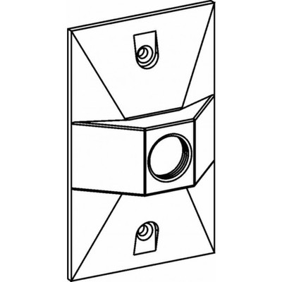Orbit RE-1-W Weatherproof Receptacle Cover Single 0.5 Inch Thread Hole White
