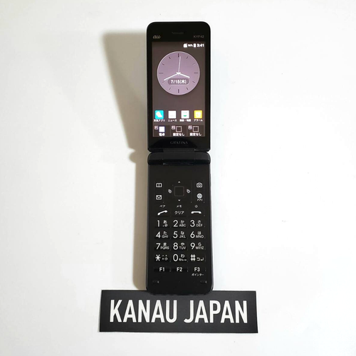 KYOCERA KYF42 GRATINA 4G BLACK WIFI SINGLE SIM ANDROID FLIP PHONE UNLOCKED JAPAN - 第 1/9 張圖片