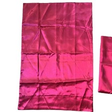 Set of 2 Silky Satin Pillowcase Pillow Case Cover Standard 20x30 Red