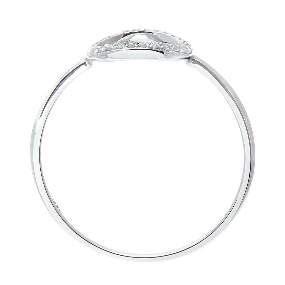 9ct White Gold Diamond Circle Dress Ring By Naava - Image 4 of 4