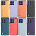 For Motorola Moto G Stylus 5G 2025 Plain Leather Fabric Coated Hard case cover