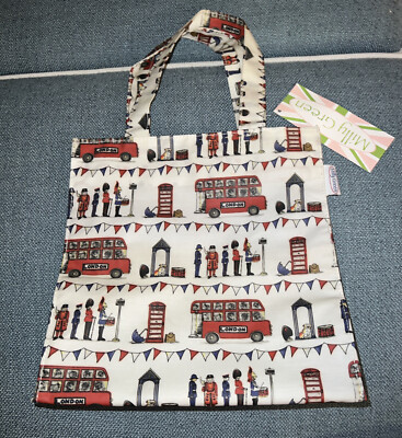MILLY GREEN- LONDON THEMED - Essential Handy Bag-WATERPROOF - NWT