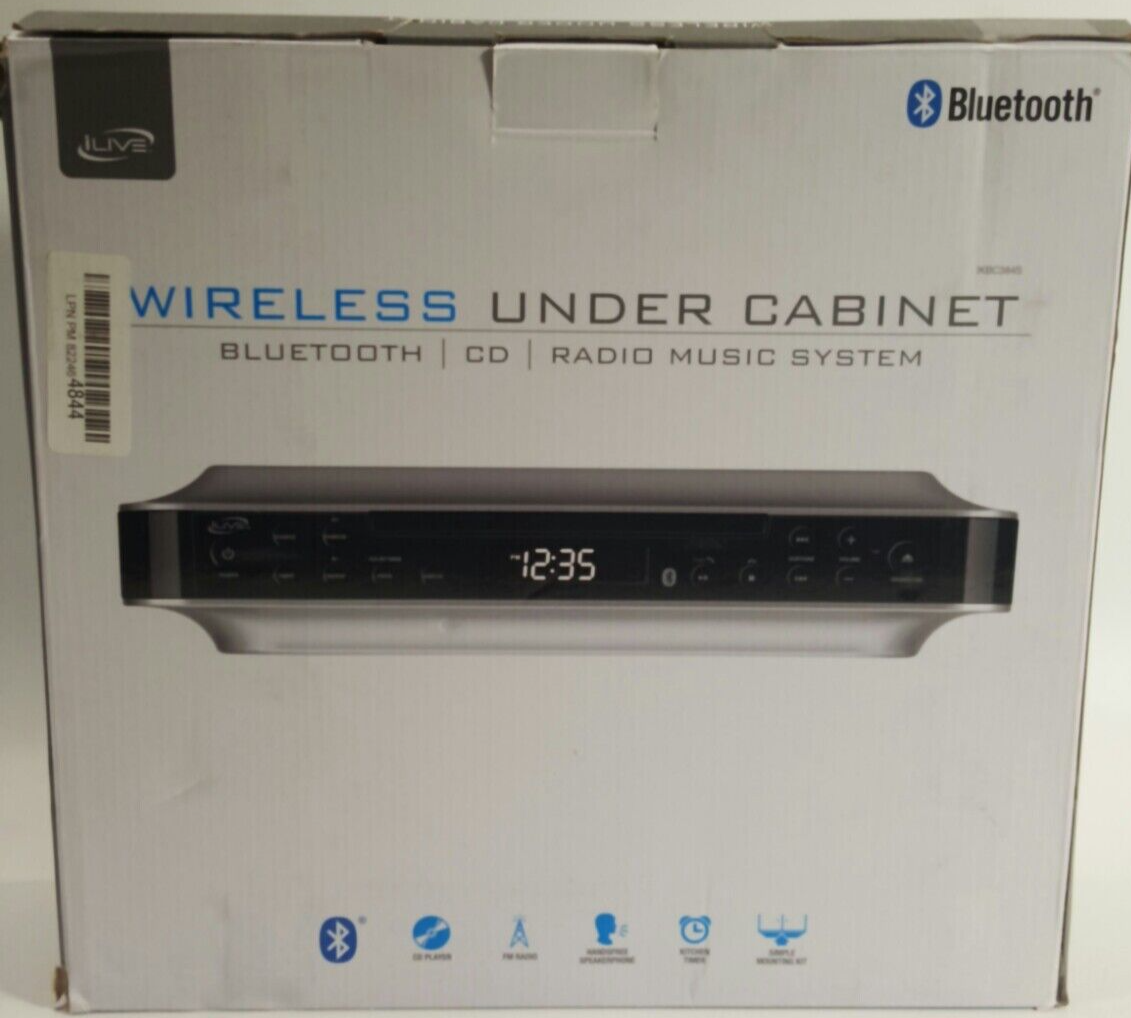 iLive iKBC384S Wireless Bluetooth Under the Radio with CD, Open