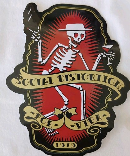 Decalcomania 1979 Social Distortion Por-Vida Skully nuova licenza Social D - Foto 2 di 3