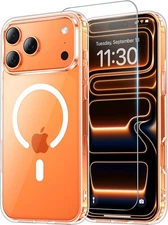 Temdan for iPhone 17 Pro Max Case Clear with Screen Protector,Transparent