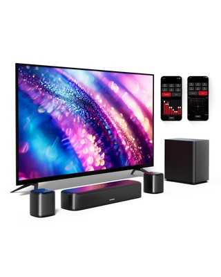 5.1ch Sound Bar for Smart TV with 2 Surround Speakers, Virtual Surround Sound...
