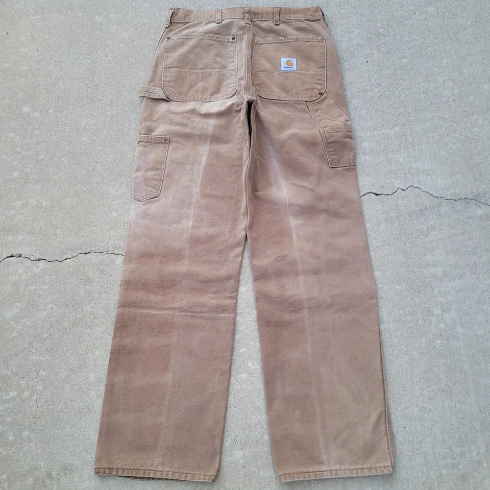 Pantalones Carhartt De Colección Años 80 Para Hombre Marrón 62W Doble Rodilla 31x31 Carpintero Hechos en EE. UU. Foto 3 de 4