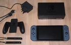 Grey Nintendo Switch Console w/ Excellent Screen + Case 2020 V2 Improved Batt.