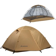BISINNA Backpacking Tent 2 Person Lightweight Camping Tent Waterproof 3 Seaso...