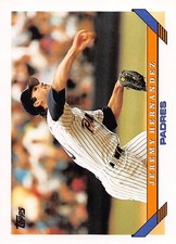 Jeremy Hernandez 1993 Topps 388 San Diego Padres Baseball Card