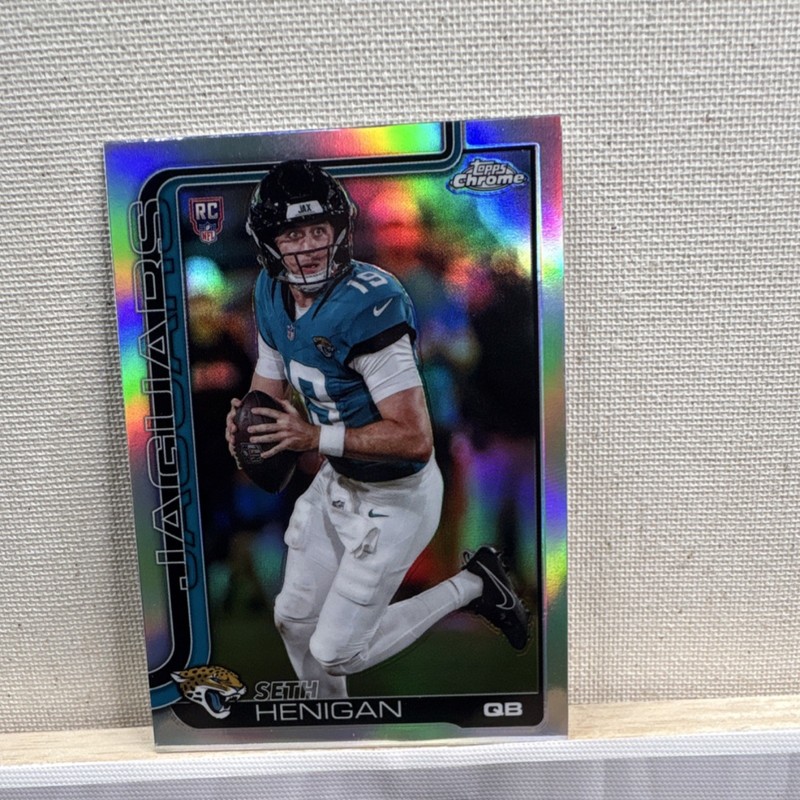 Topps 2025 Chrome Refractor Wide Eye Seth Henigan RC Jacksonville Jaguars 