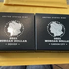 Complete Set of 2021 P,D,S,O,CC Morgan & Peace Dollar Set OGP- 6 Beautiful Coins