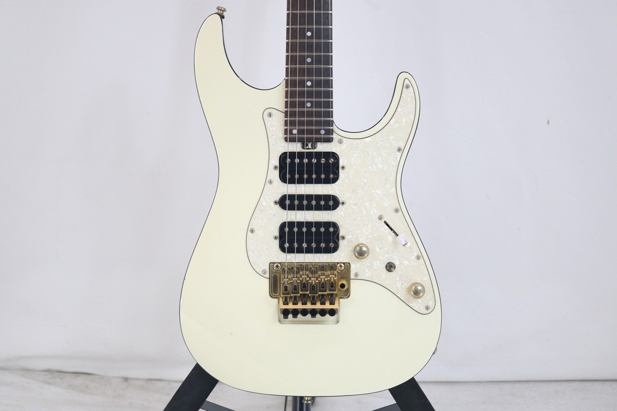 ギター Bacchus HST-24HSH w/Locking Tremolo SOB Bacchus G-CUSTOM HSH 24F Electric Guitar Locking Trem White Gold