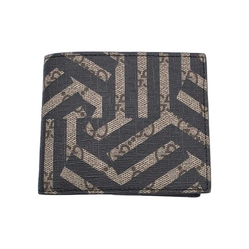 Portefeuille compact Gucci GG Supreme monogramme Caleido noir